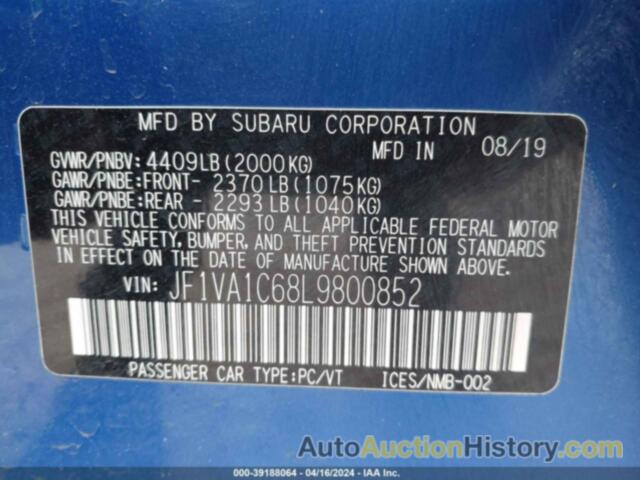 SUBARU WRX PREMIUM, JF1VA1C68L9800852