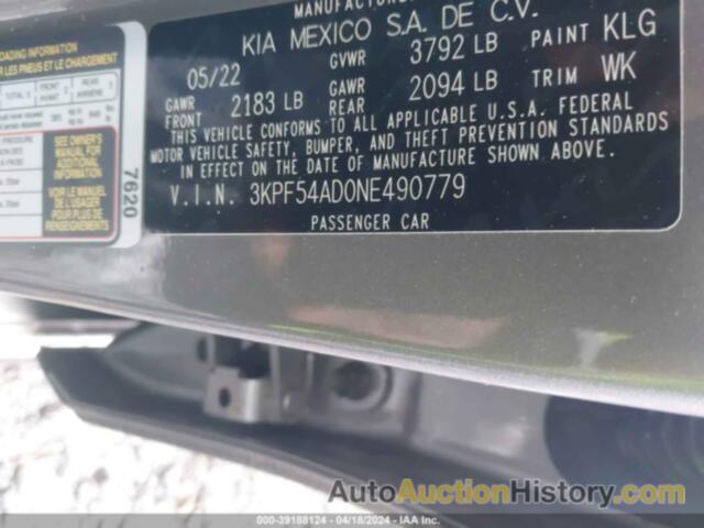 KIA FORTE GT-LINE, 3KPF54AD0NE490779