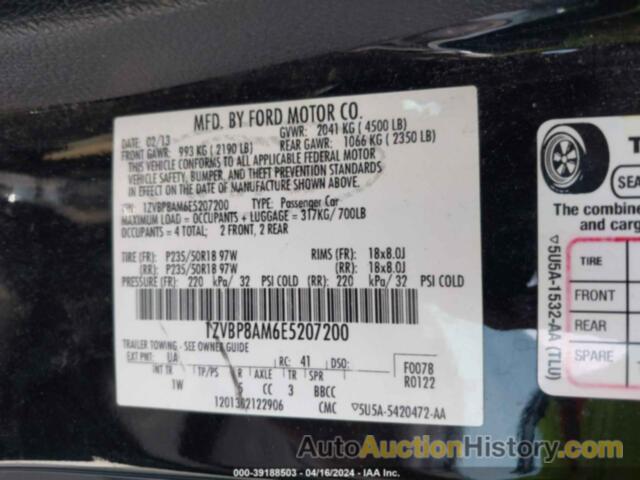 FORD MUSTANG, 1ZVBP8AM6E5207200