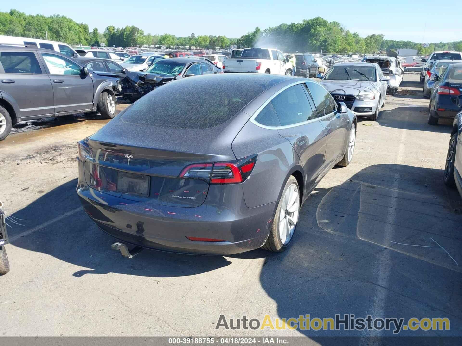 TESLA MODEL 3 LONG RANGE DUAL MOTOR ALL-WHEEL DRIVE, 5YJ3E1EB8LF640039