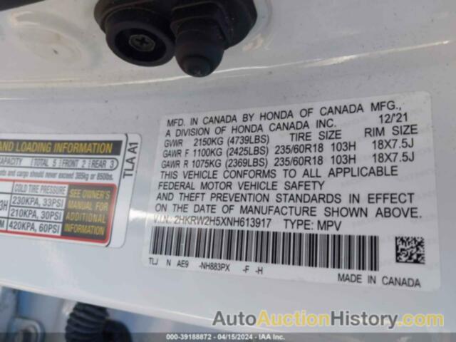 HONDA CR-V AWD EX, 2HKRW2H5XNH613917