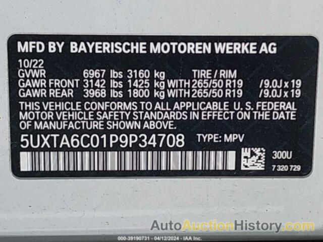 BMW X5 PHEV XDRIVE45E, 5UXTA6C01P9P34708