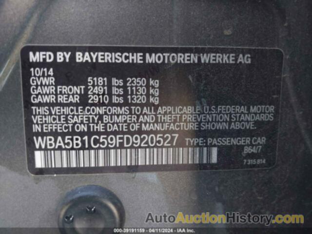 BMW 535I, WBA5B1C59FD920527