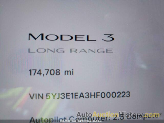 TESLA MODEL 3 LONG RANGE/STANDARD, 5YJ3E1EA3HF000223