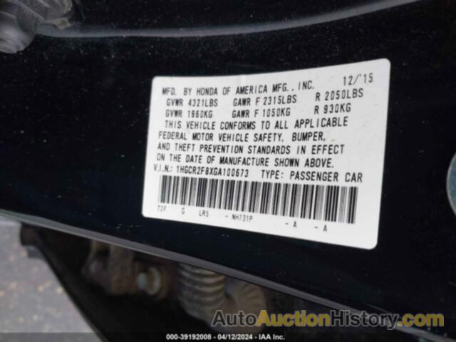 HONDA ACCORD EX-L, 1HGCR2F8XGA100673