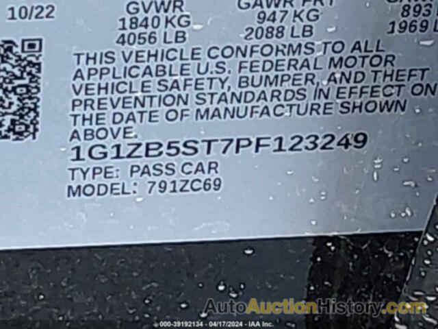 CHEVROLET MALIBU FWD LS, 1G1ZB5ST7PF123249