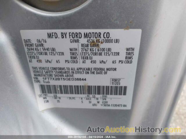 FORD F-250 XLT, 1FT7X2BT5GED38844