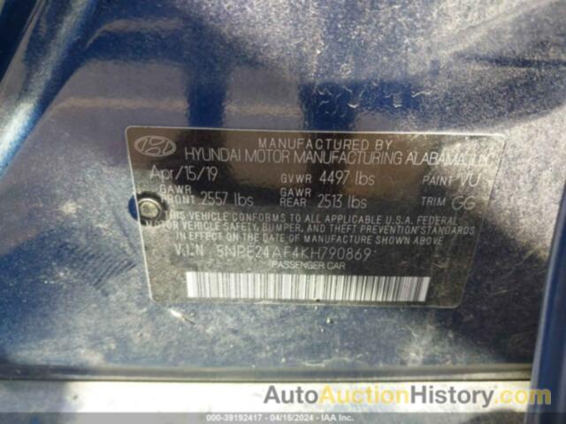 HYUNDAI SONATA SE, 5NPE24AF4KH790869