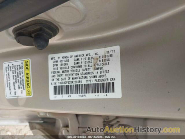 HONDA ACCORD SPORT, 1HGCR2F52DA228066