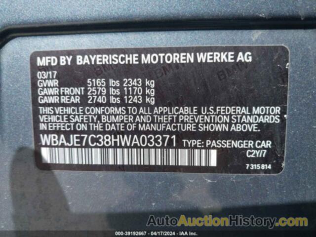 BMW 540 XI, WBAJE7C38HWA03371