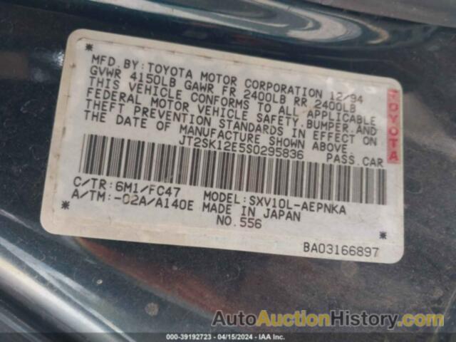 TOYOTA CAMRY LE, JT2SK12E5S0295836