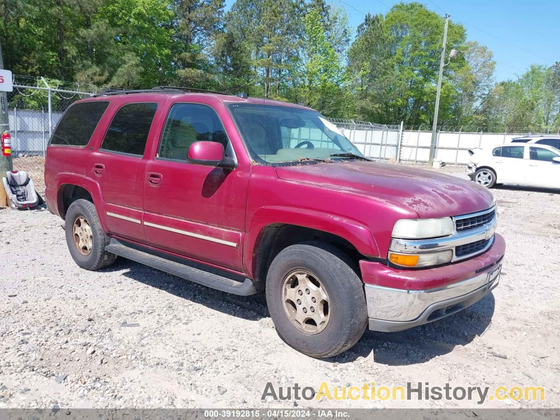 CHEVROLET TAHOE LT, 1GNEC13Z24J148459