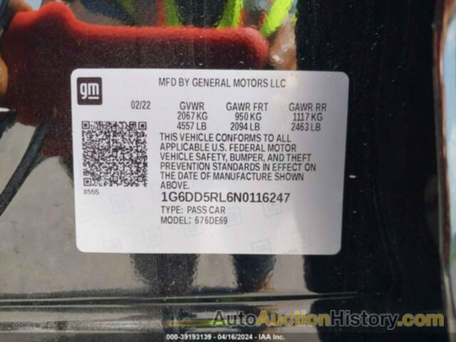 CADILLAC CT4-V V-SERIES, 1G6DD5RL6N0116247