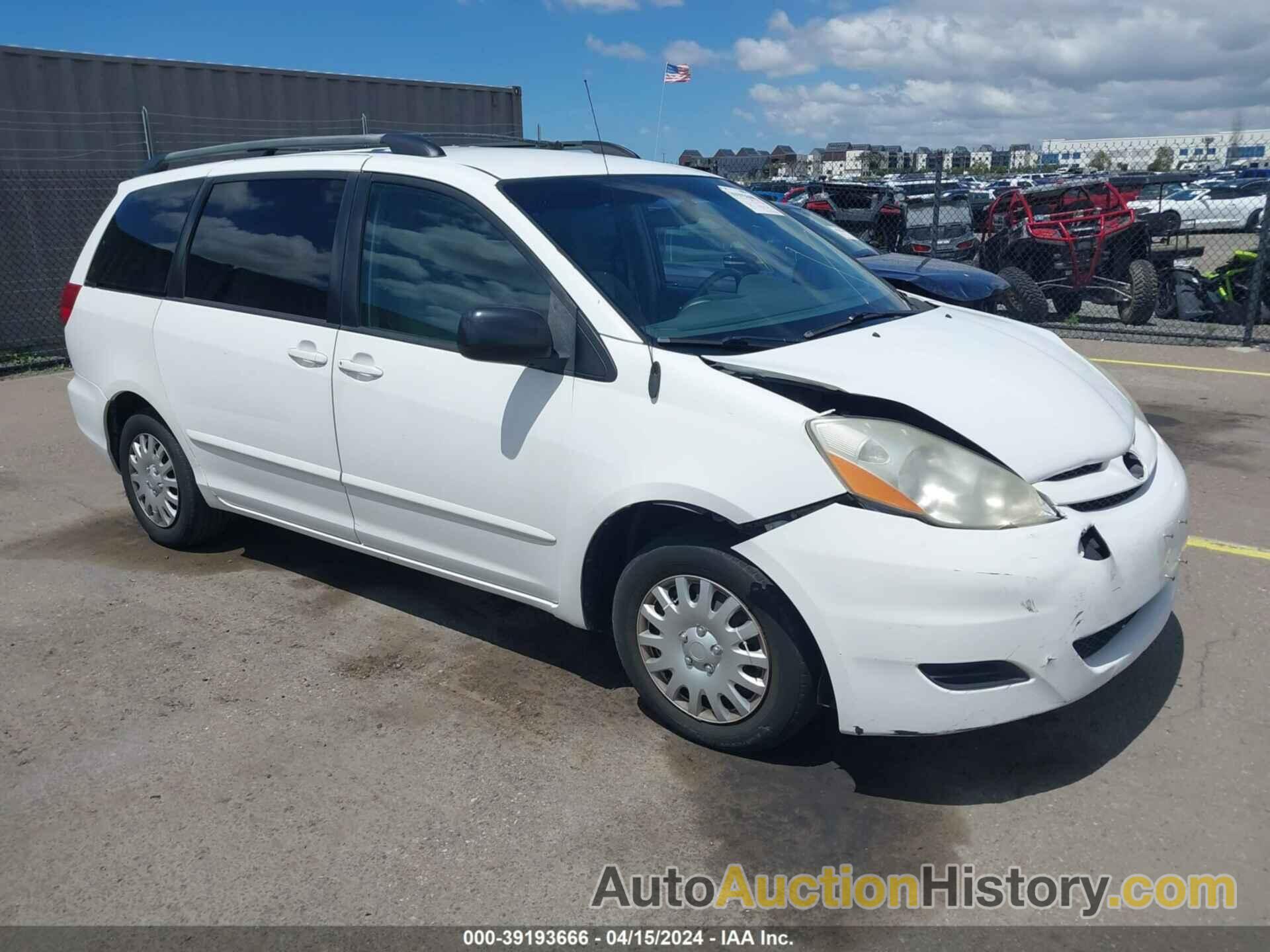 TOYOTA SIENNA LE, 5TDZK23C57S040746