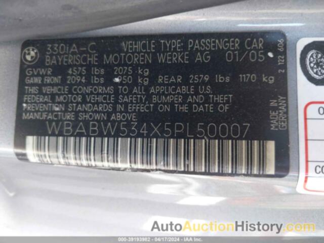 BMW 330CI, WBABW534X5PL50007