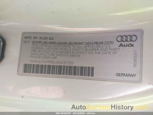 AUDI A5 2.0T PREMIUM, WAULFAFR9CA023750