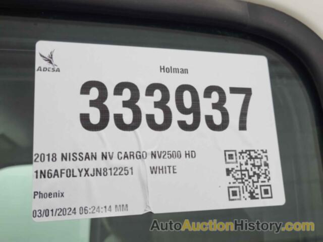 NISSAN NV CARGO NV2500 HD SV V8, 1N6AF0LYXJN812251