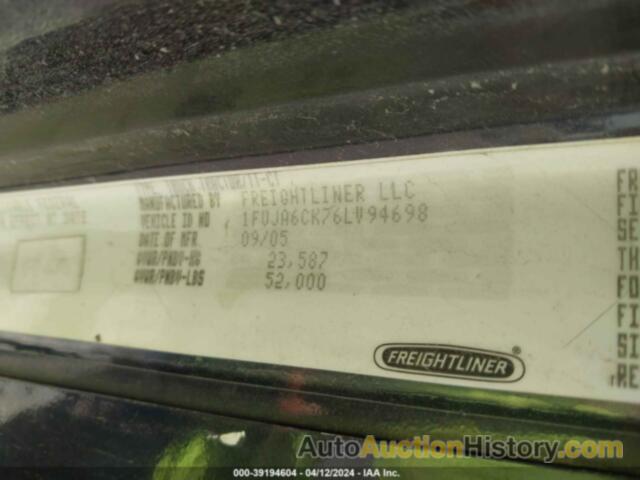 FREIGHTLINER CONVENTIONAL COLUMBIA, 1FUJA6CK76LV94698