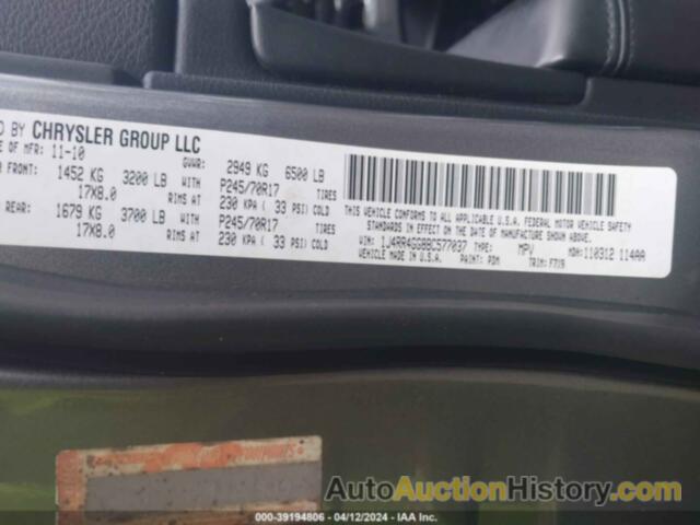 JEEP GRAND CHEROKEE LAREDO, 1J4RR4GG8BC577037