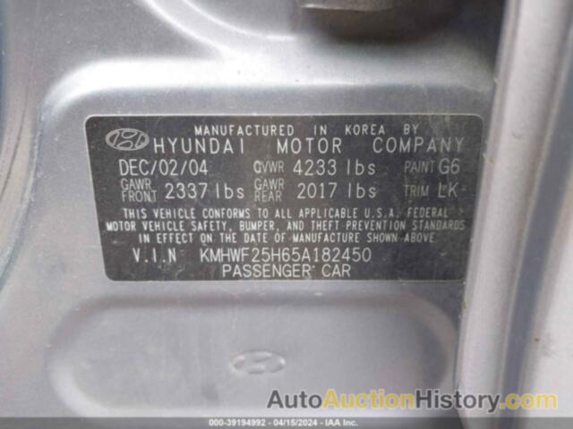 HYUNDAI SONATA GL V6, KMHWF25H65A182450