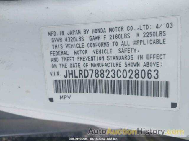 HONDA CR-V EX, JHLRD78823C028063