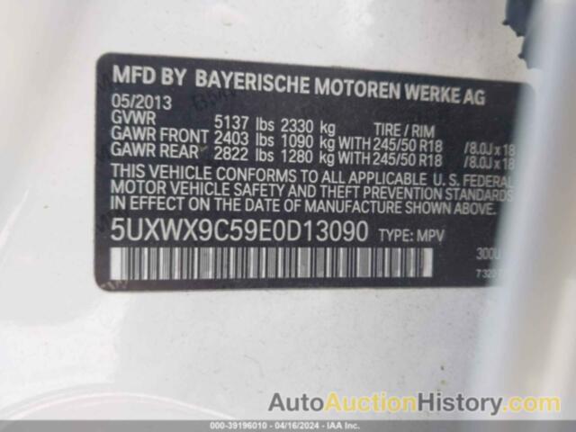 BMW X3 XDRIVE28I, 5UXWX9C59E0D13090