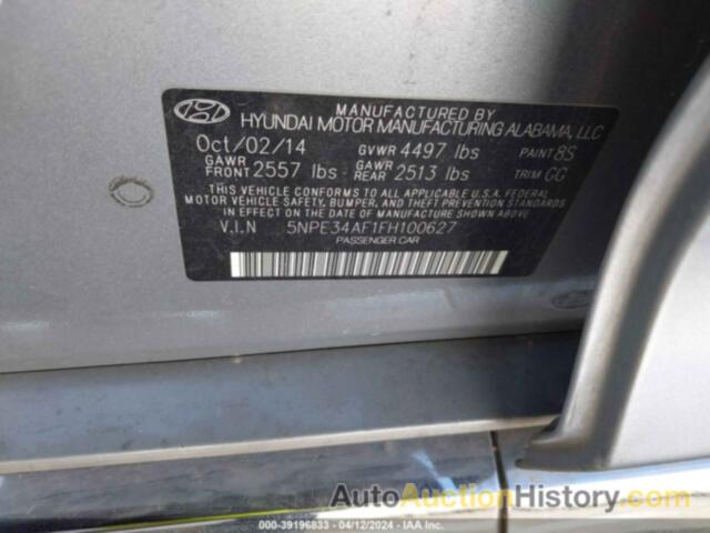 HYUNDAI SONATA SPORT, 5NPE34AF1FH100627