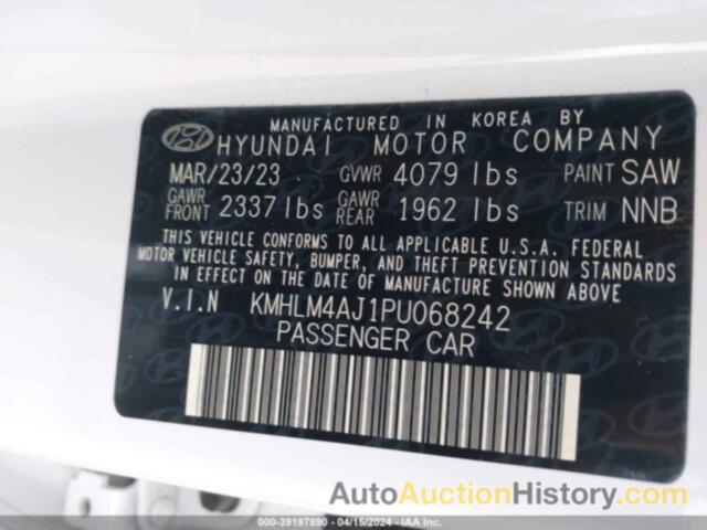 HYUNDAI ELANTRA HYBRID BLUE, KMHLM4AJ1PU068242