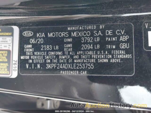 KIA FORTE LXS, 3KPF24ADXLE253755