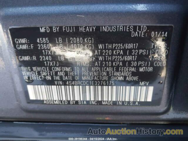 SUBARU OUTBACK 2.5I PREMIUM, 4S4BRCDC1E3276175