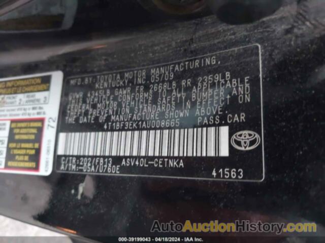 TOYOTA CAMRY LE, 4T1BF3EK1AU008665