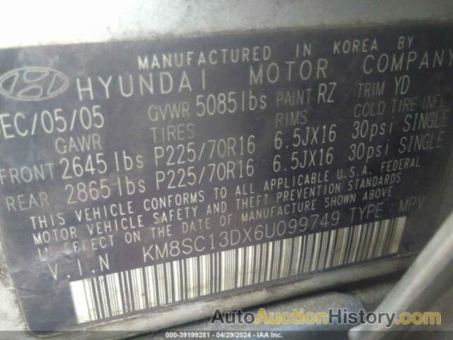 HYUNDAI SANTA FE GLS, KM8SC13DX6U099749