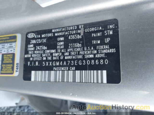 KIA OPTIMA LX, 5XXGM4A73EG308680