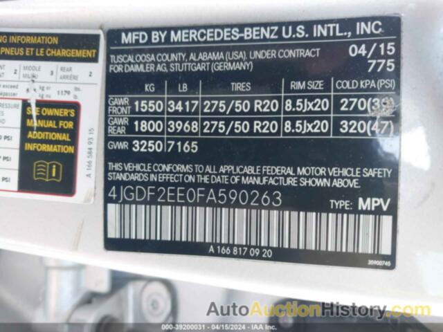 MERCEDES-BENZ GL 350 BLUETEC 350 BLUETEC, 4JGDF2EE0FA590263