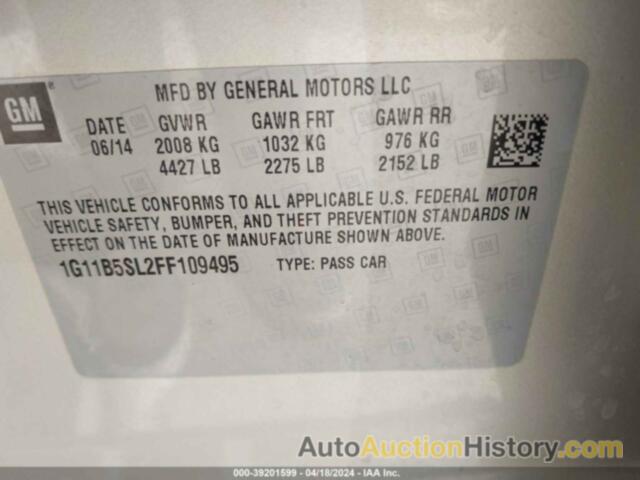 CHEVROLET MALIBU LS, 1G11B5SL2FF109495