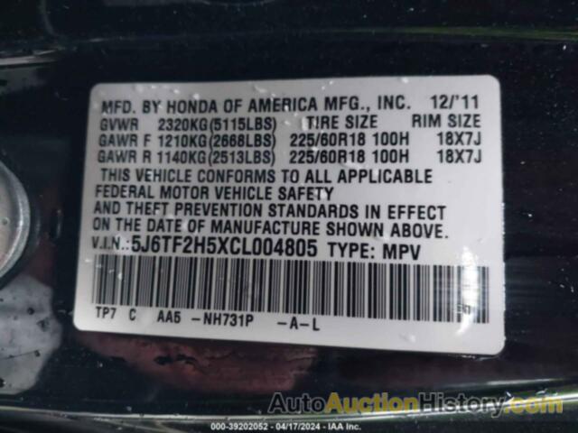 HONDA ACCORD EX-L, 5J6TF2H5XCL004805