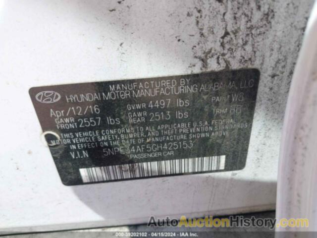 HYUNDAI SONATA SPORT, 5NPE34AF5GH425153