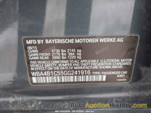 BMW 435I GRAN COUPE, WBA4B1C55GG241916