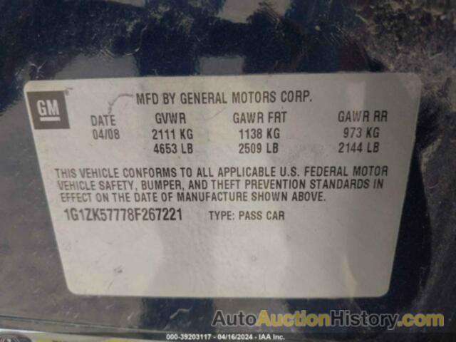 CHEVROLET MALIBU LTZ, 1G1ZK57778F267221