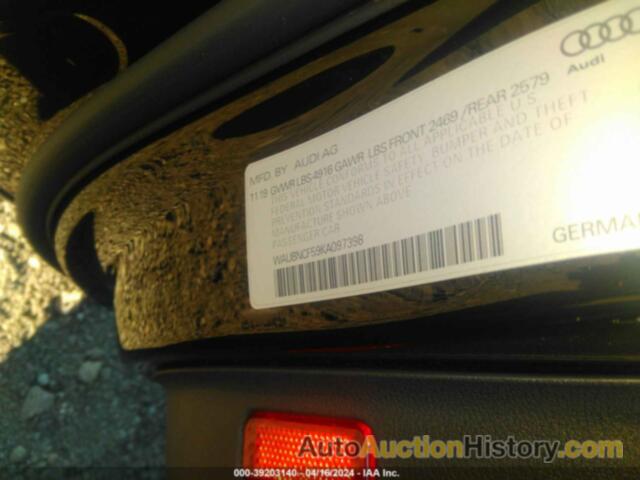 AUDI A5 45 PREMIUM, WAUBNCF59KA097398