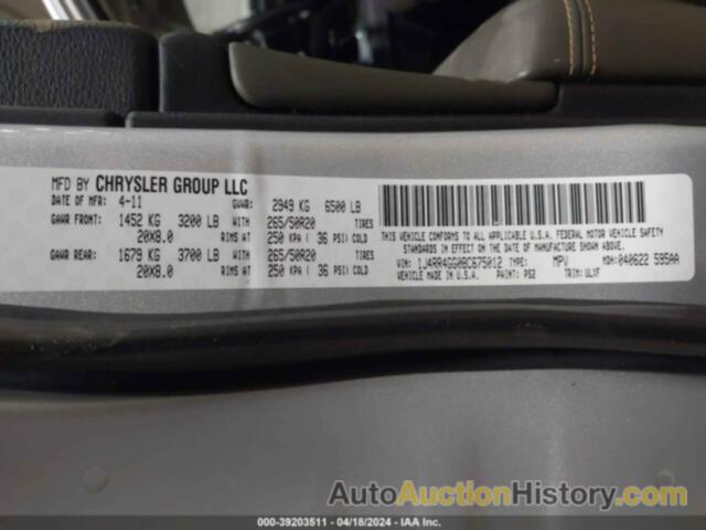 JEEP GRAND CHEROKEE LAREDO, 1J4RR4GG0BC675012