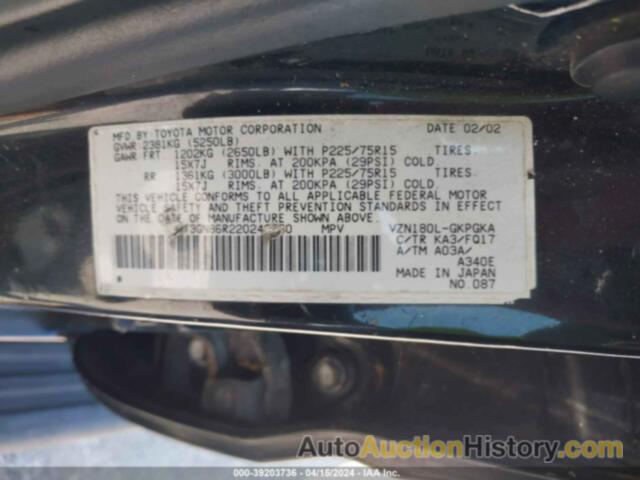 TOYOTA 4RUNNER SR5, JT3GN86R220240680