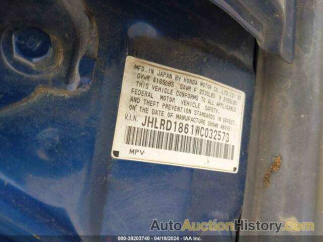 HONDA CR-V EX, JHLRD1861WC032573