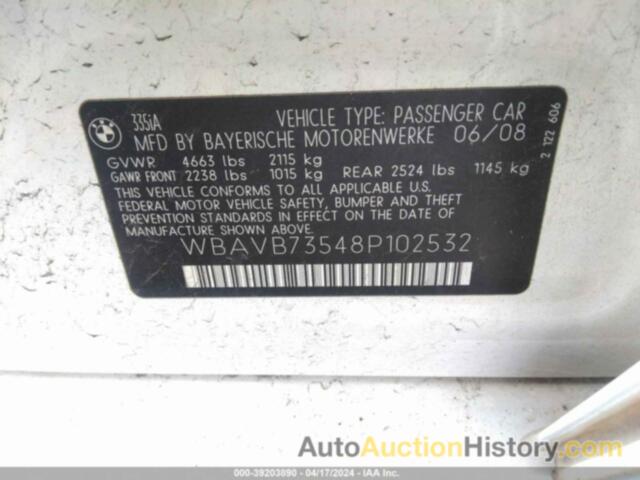 BMW 335I, WBAVB73548P102532