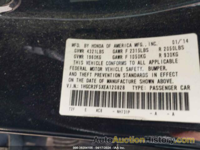 HONDA ACCORD SPORT, 1HGCR2F5XEA120828