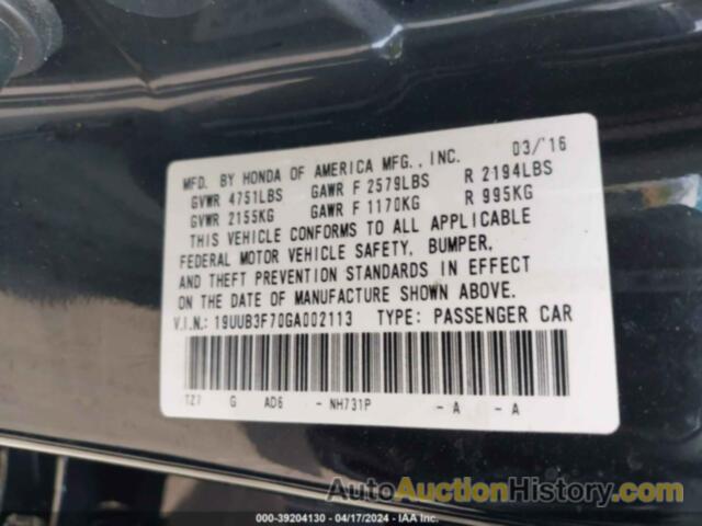 ACURA TLX V6 ADVANCE, 19UUB3F70GA002113