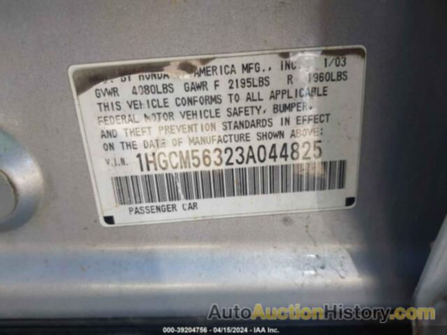 HONDA ACCORD 2.4 LX, 1HGCM56323A044825