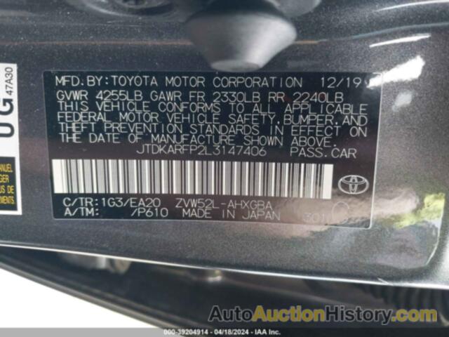 TOYOTA PRIUS PRIME XLE, JTDKARFP2L3147406