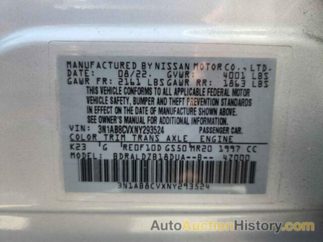 NISSAN SENTRA SV, 3N1AB8CVXNY293524