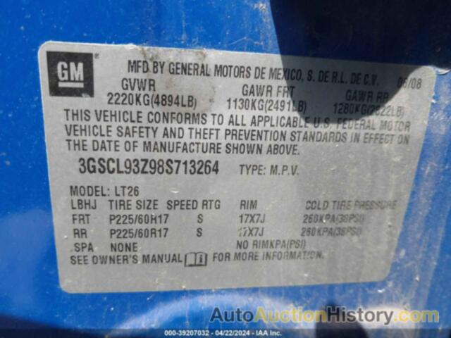 SATURN VUE GREEN LINE 4-CYL BASE, 3GSCL93Z98S713264